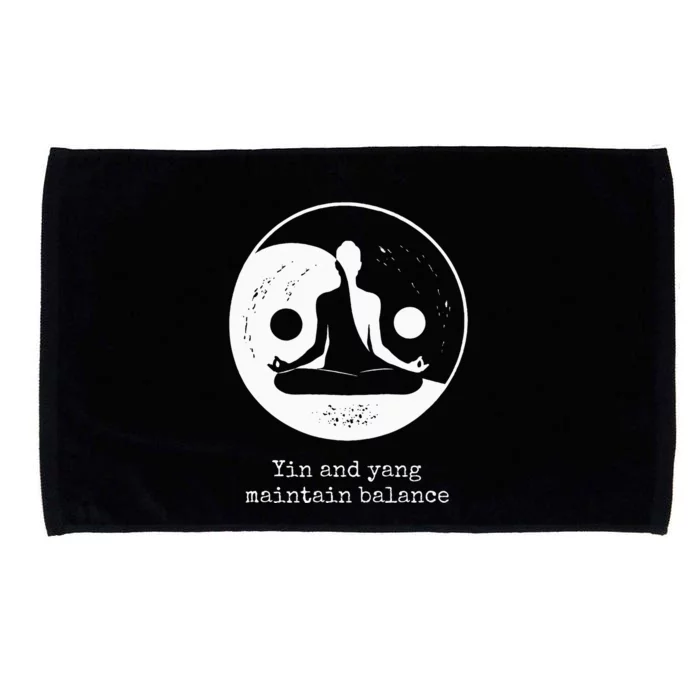 Yin And Yang Maintain Balance Yin Yang Designs Present Microfiber Hand Towel