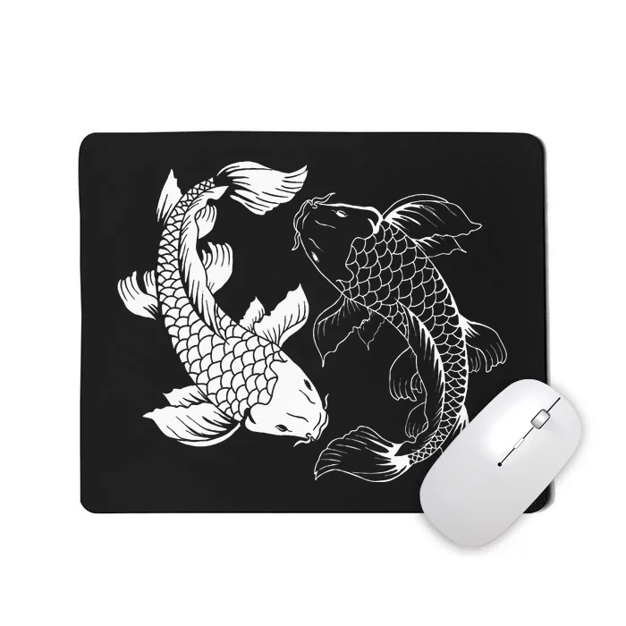 Yin And Yang Japanese Koi Fish Mousepad