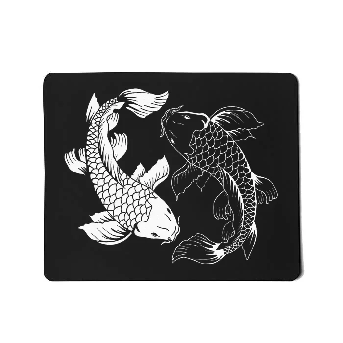 Yin And Yang Japanese Koi Fish Mousepad