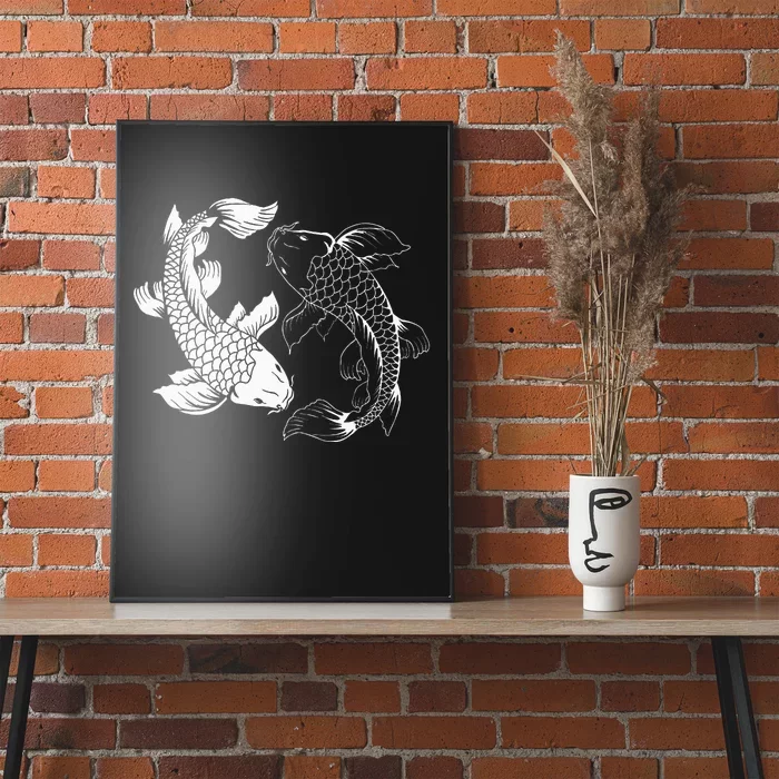 Yin And Yang Japanese Koi Fish Poster