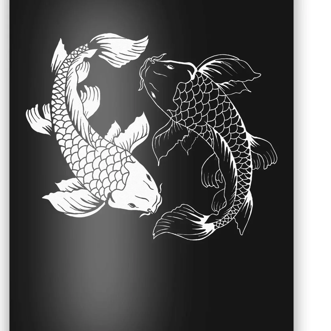 Yin And Yang Japanese Koi Fish Poster