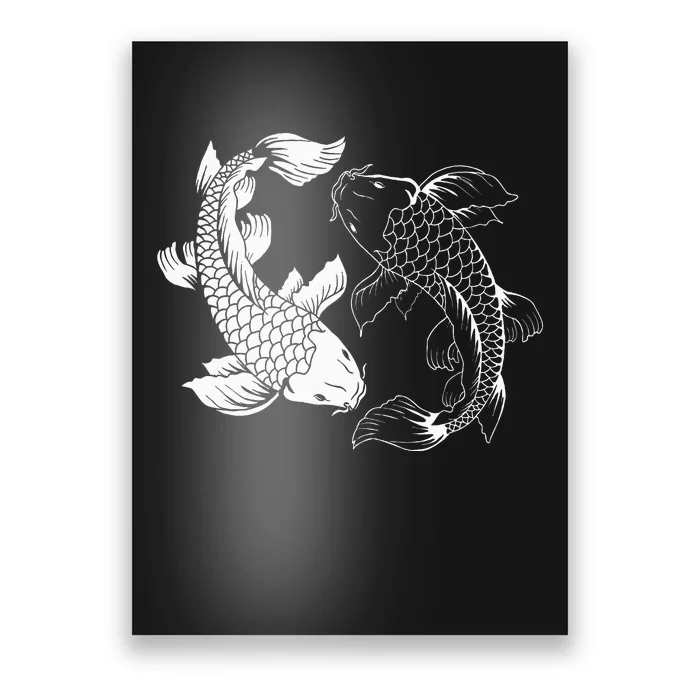 Yin And Yang Japanese Koi Fish Poster