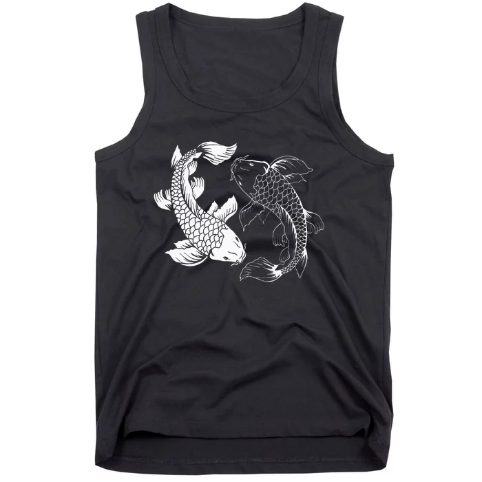 Yin And Yang Japanese Koi Fish Tank Top