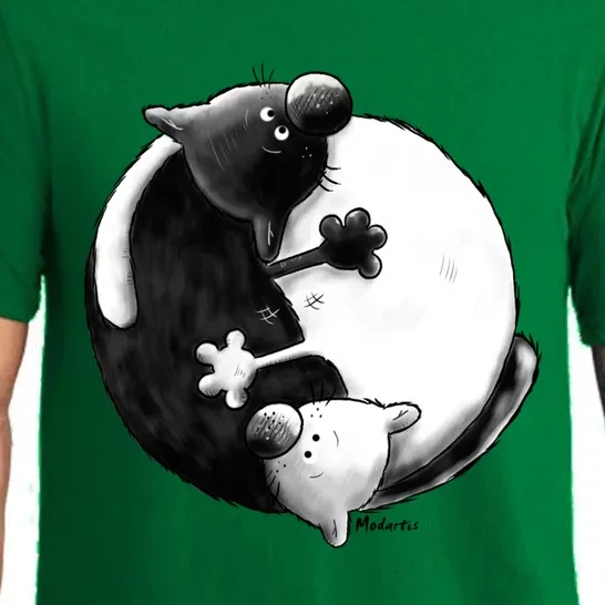 Yin And Yang Cats Pajama Set