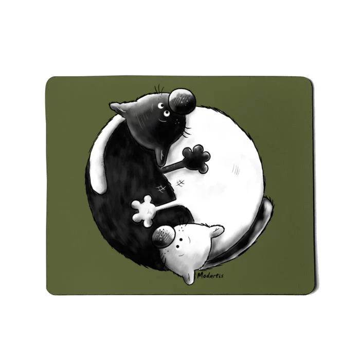 Yin And Yang Cats Mousepad