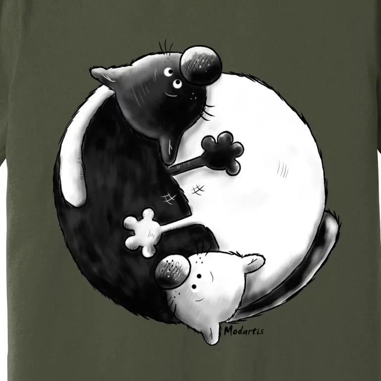 Yin And Yang Cats Premium T-Shirt