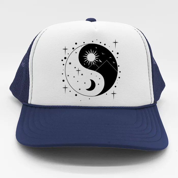 Yin And Yang Cool Gift Trucker Hat