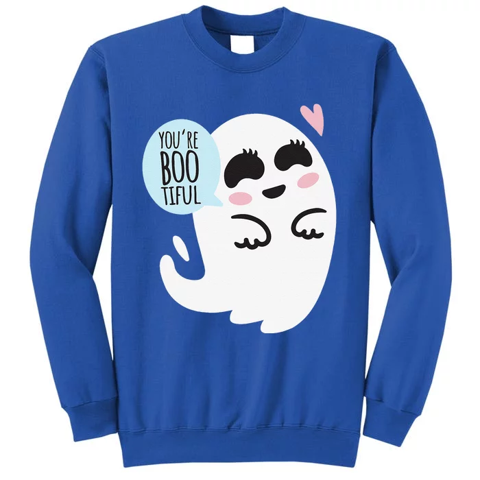 Youre Bootiful Boo Ghost Cute Funny Halloween Costume Tall Sweatshirt