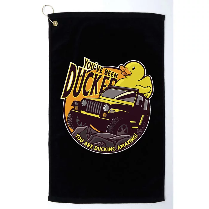 YouVe Been Ducked! Duck Off Road Vehicle Mallard Platinum Collection Golf Towel