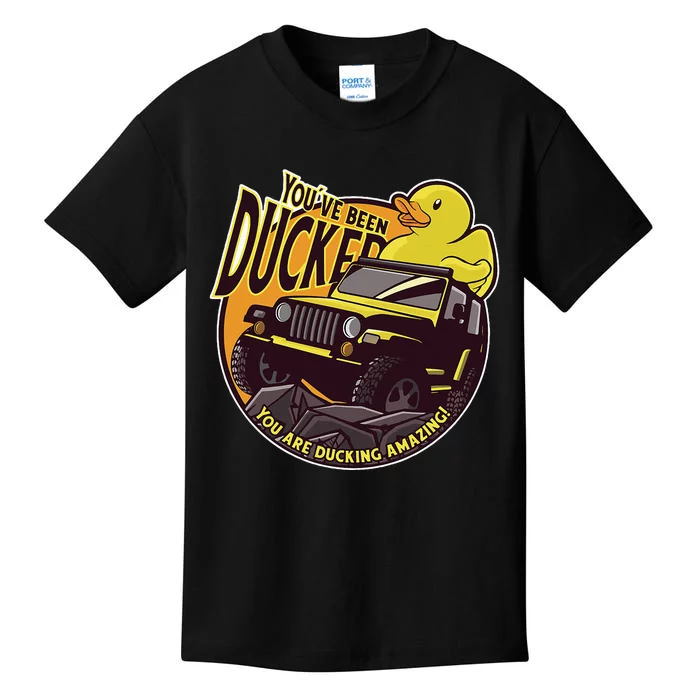 YouVe Been Ducked! Duck Off Road Vehicle Mallard Kids T-Shirt