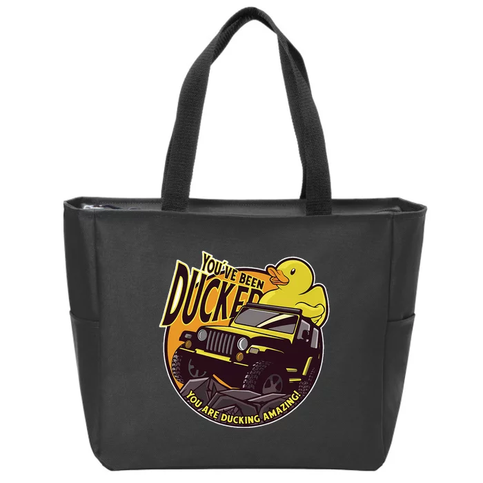 YouVe Been Ducked! Duck Off Road Vehicle Mallard Zip Tote Bag