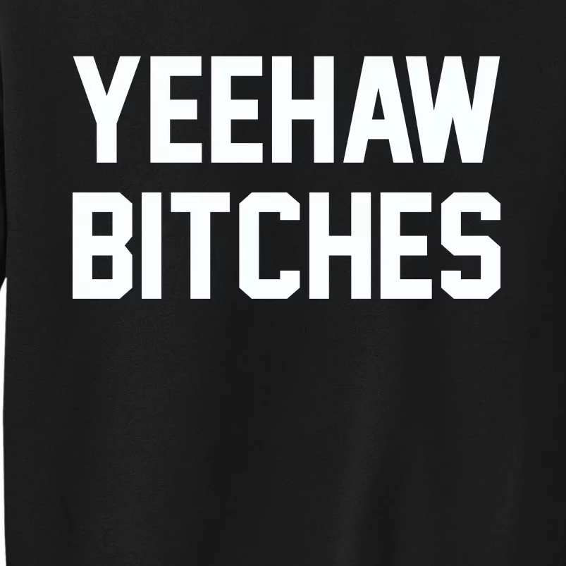 Yeehaw Bitches Funny Western Cowboy Tall Sweatshirt