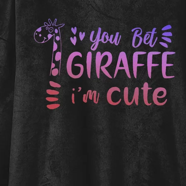 You Bet Giraffe IM Cute Animal Lover Hooded Wearable Blanket