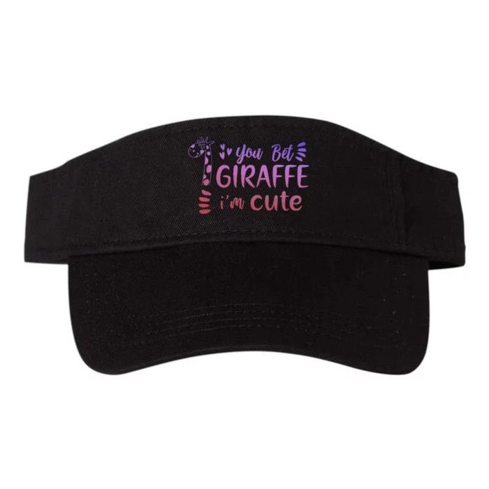 You Bet Giraffe IM Cute Animal Lover Valucap Bio-Washed Visor