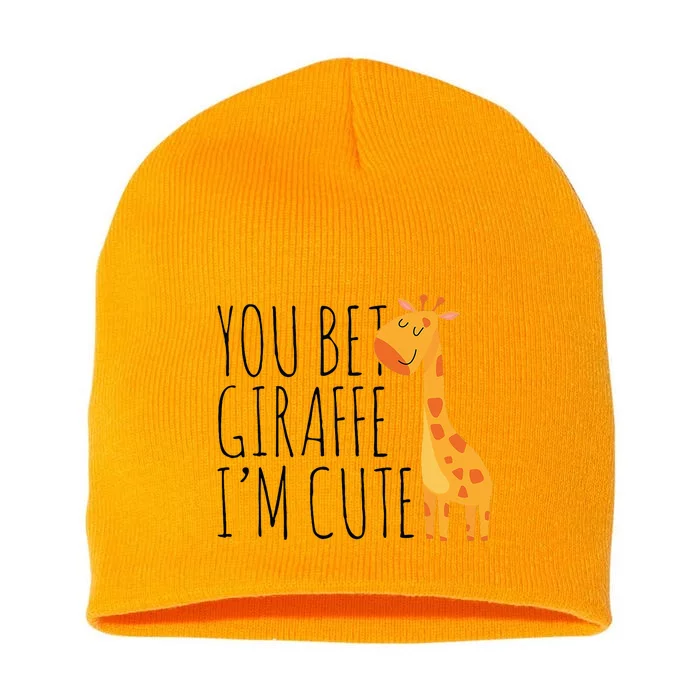 You Bet Giraffe IM Cute New Baby Funny Baby Short Acrylic Beanie