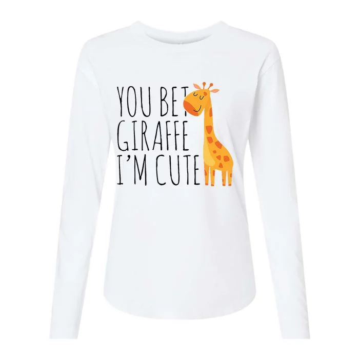 You Bet Giraffe IM Cute New Baby Funny Baby Womens Cotton Relaxed Long Sleeve T-Shirt