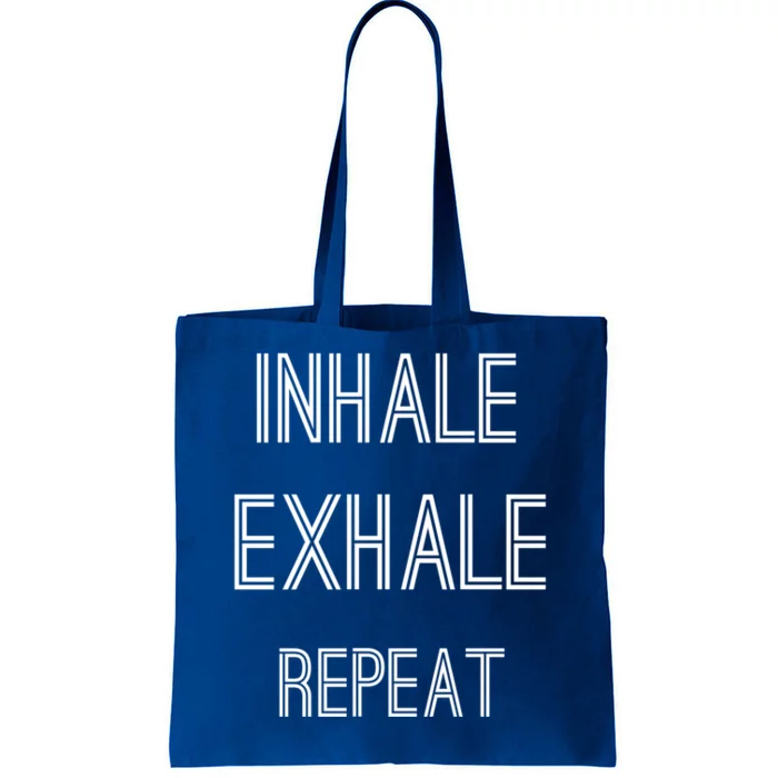 Yoga Breathing Inhale Exhale Repeat Gift Tote Bag