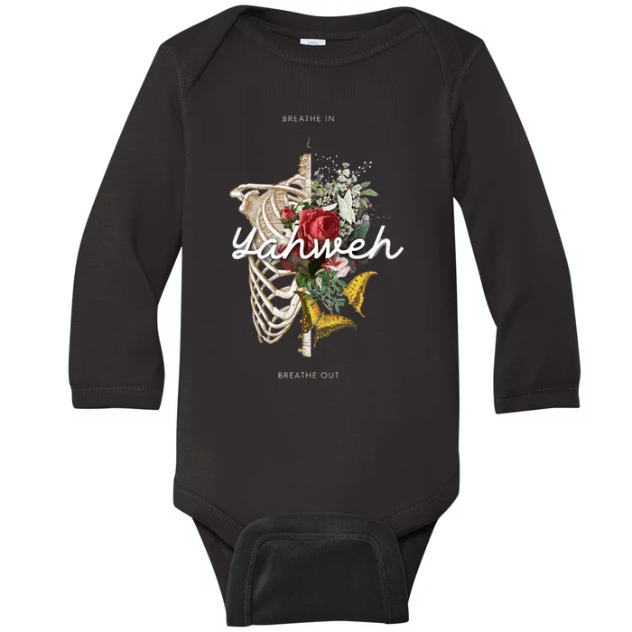 Yahweh Breathe In Breath Out Baby Long Sleeve Bodysuit