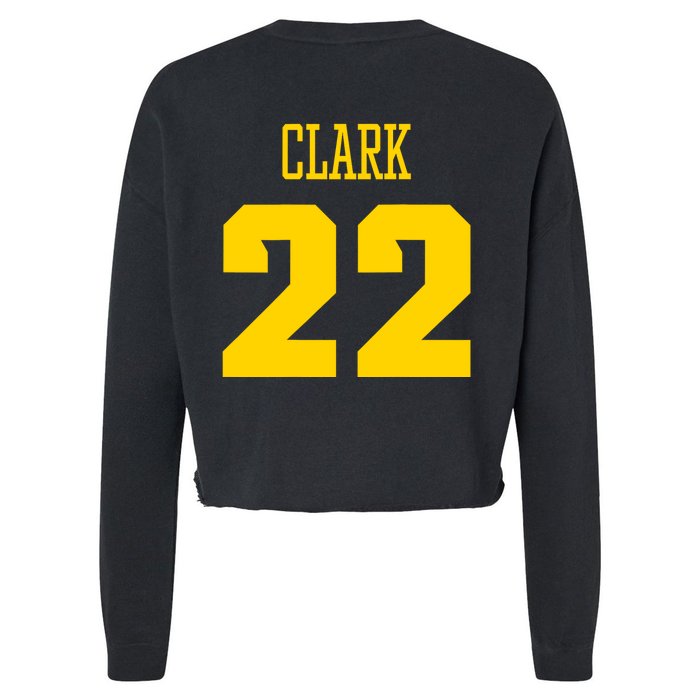 You Break It You Own It Clark 22 Iowa Front & Back Design Front & Back Cropped Pullover Crew