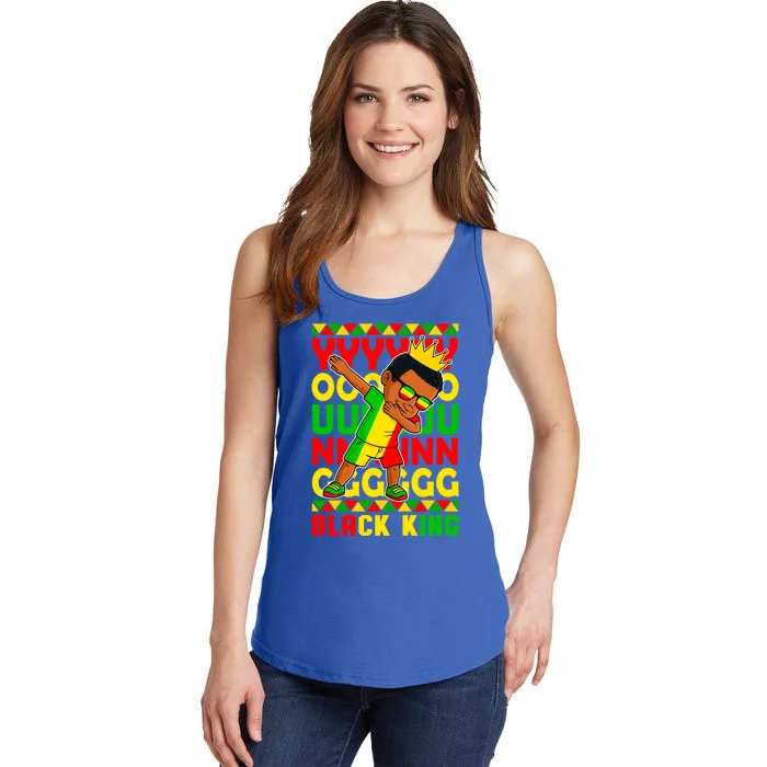 Young Black King Melanin African Juneteenth 1865 Gift Ladies Essential Tank