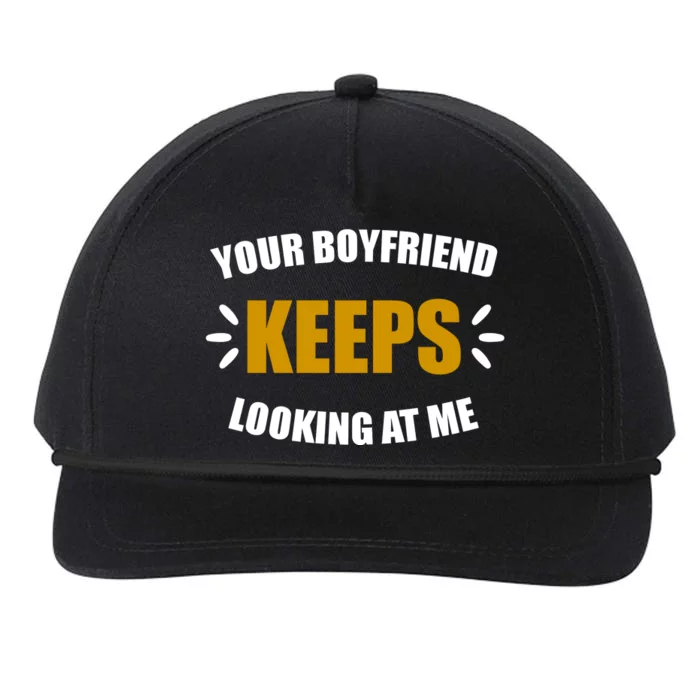 Your Boyfriend Keeps Looking At Me Snapback Five-Panel Rope Hat