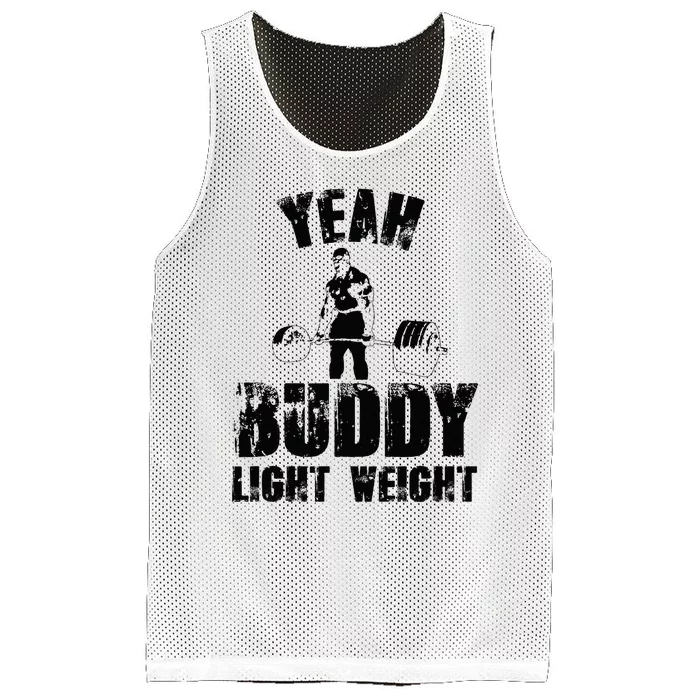 Yes Buddy Lightweight Funny Weightlifting Mesh Reversible Basketball Jersey Tank