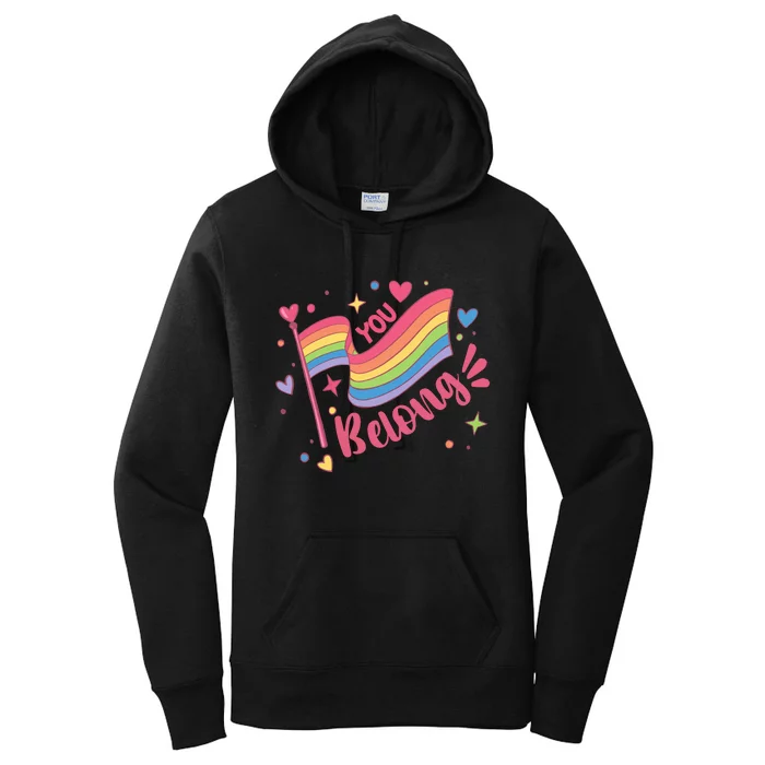 You Belong Lgbtq Ally Pride Women's Pullover Hoodie