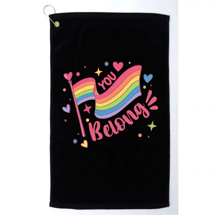 You Belong Lgbtq Ally Pride Platinum Collection Golf Towel