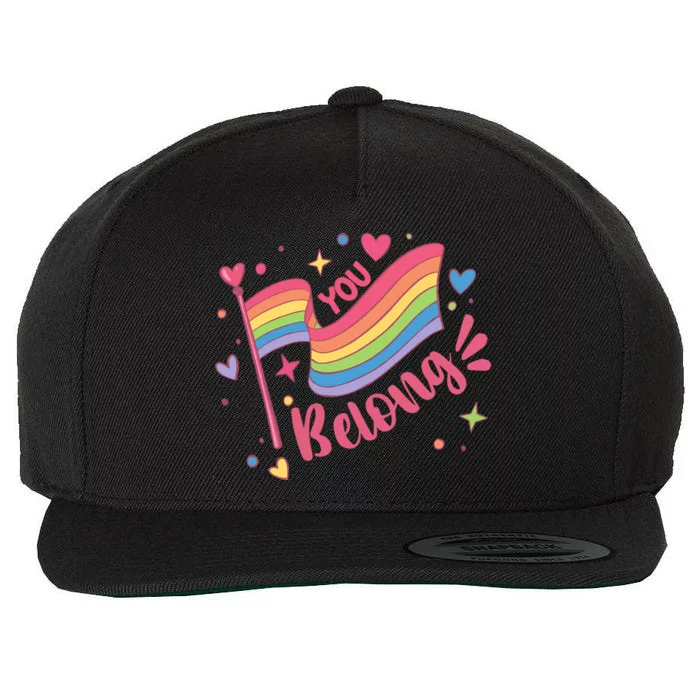 You Belong Lgbtq Ally Pride Wool Snapback Cap