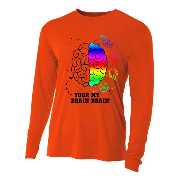 Your Brain My Brain Autism Awareness Cute Gift Cooling Performance Long Sleeve Crew