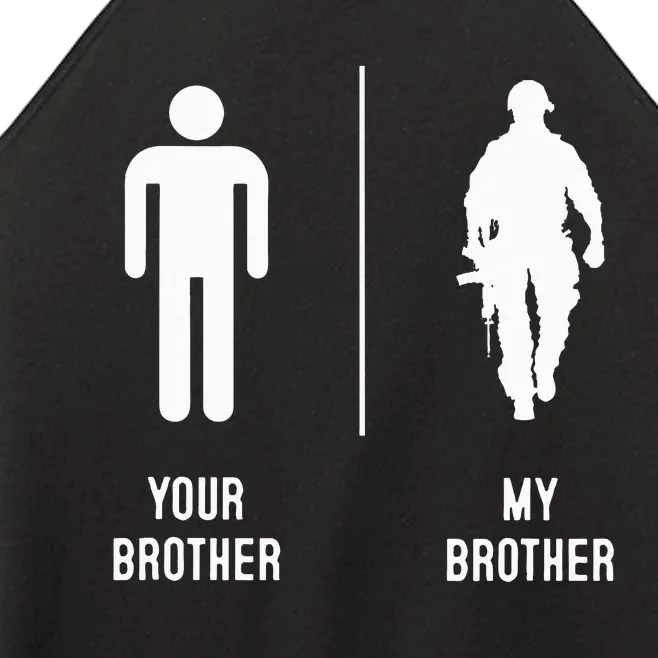 Your Brother My Brother Proud Army Family Military Women’s Perfect Tri Rocker Tank