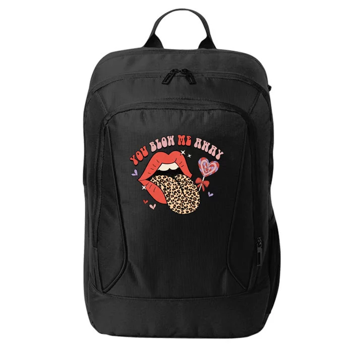 You Blow Me Away Valentine Flirty Valentine's Day Leopard City Backpack