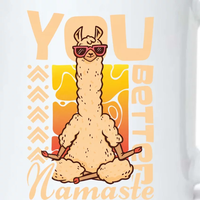 You Better Namaste Yoga Alpaca Lama Cute Gift Black Color Changing Mug