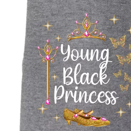 Young Black Princess Afro Natural Hair Black Girl Juneteenth Gift Doggie 3-End Fleece Hoodie