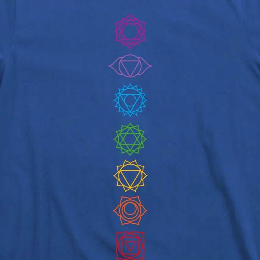 Yogi Back Print Chakras Aligned Yoga Lover Gift T-Shirt