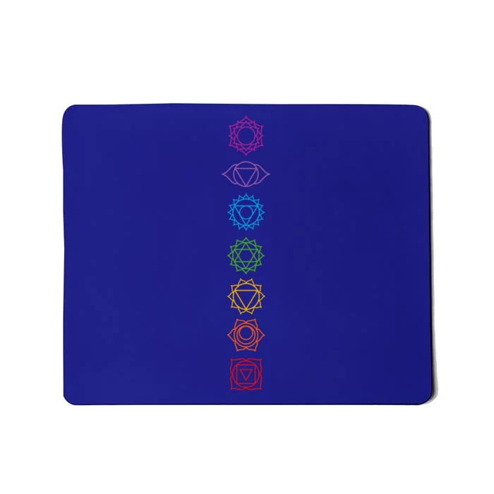 Yogi Back Print Chakras Aligned Yoga Lover Gift Mousepad