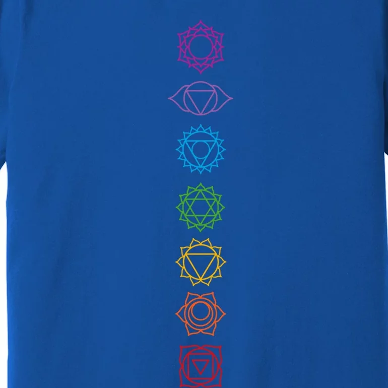 Yogi Back Print Chakras Aligned Yoga Lover Gift Premium T-Shirt