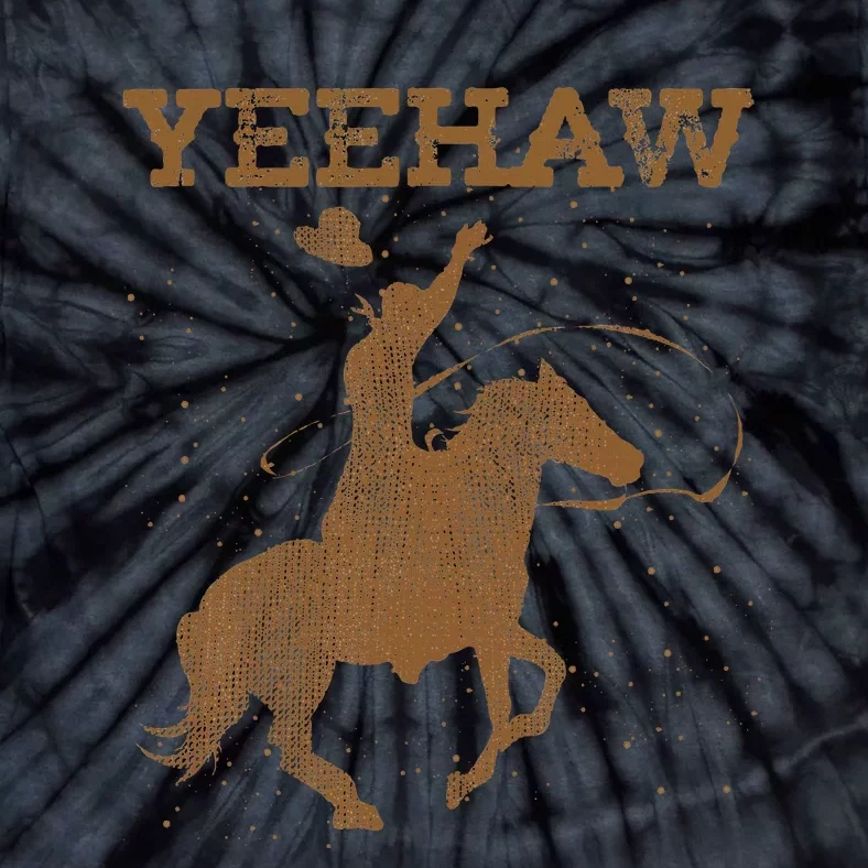 Yeehaw Bull Riding Texas Funny Western Cowboy Gift Cowboy Tie-Dye T-Shirt