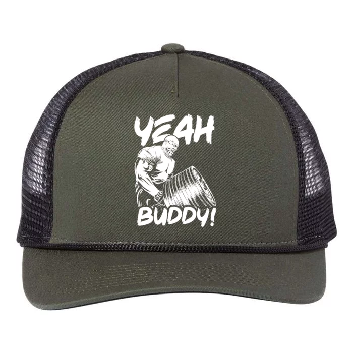 Yeah Buddy - Ronnie Coleman T-Bar Row - Gym Motivational Retro Rope Trucker Hat Cap