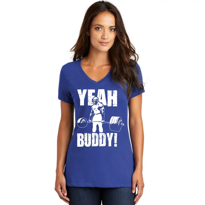 Yeah Buddy Ronnie Coleman Gym Motivational Women's V-Neck T-Shirt