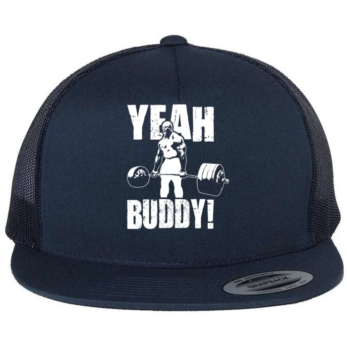 Yeah Buddy Ronnie Coleman Gym Motivational Flat Bill Trucker Hat