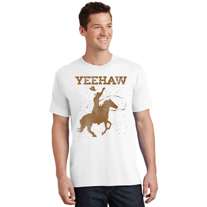 Yeehaw Bull Riding Texas Funny Western Cowboy Gift Cowboy T-Shirt