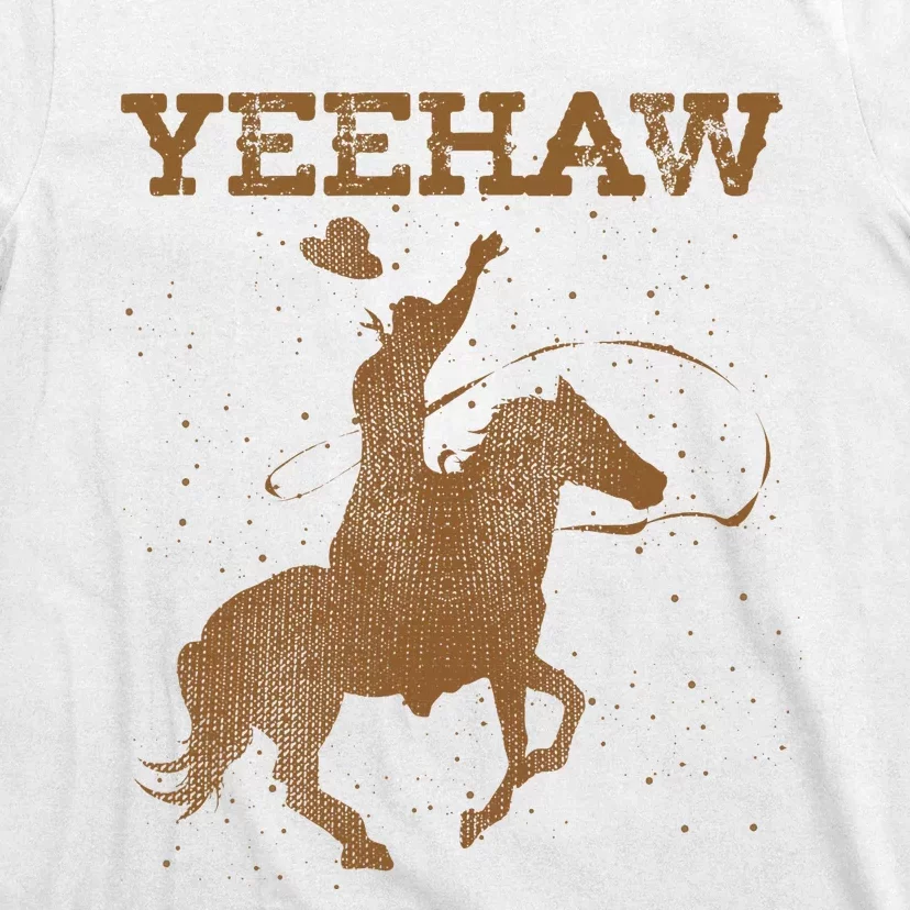 Yeehaw Bull Riding Texas Funny Western Cowboy Gift Cowboy T-Shirt