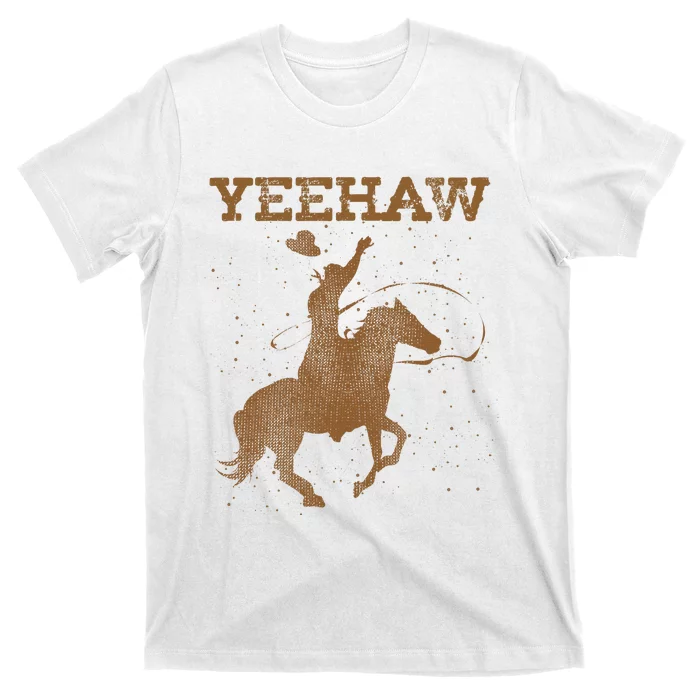 Yeehaw Bull Riding Texas Funny Western Cowboy Gift Cowboy T-Shirt