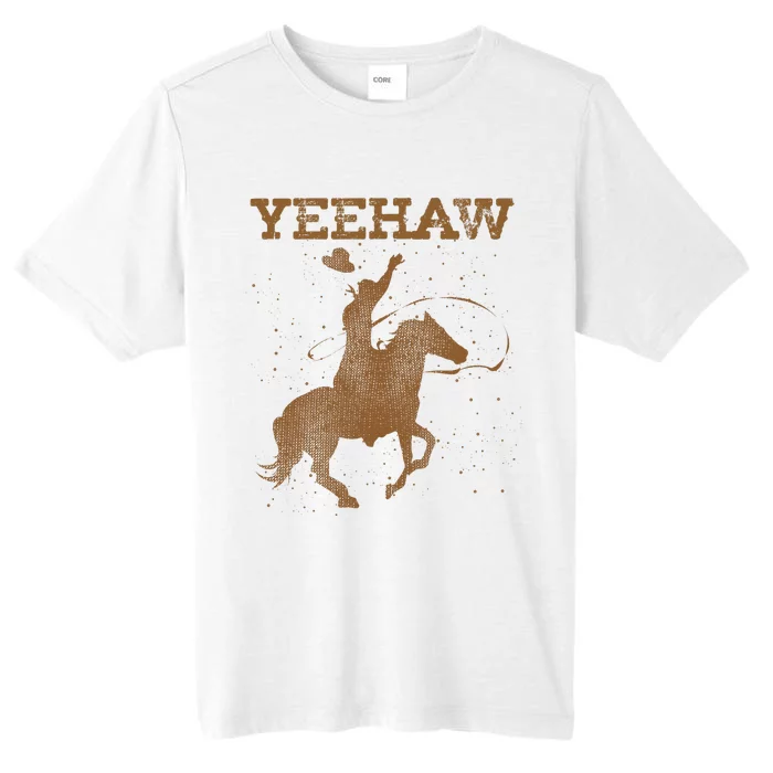 Yeehaw Bull Riding Texas Funny Western Cowboy Gift Cowboy ChromaSoft Performance T-Shirt