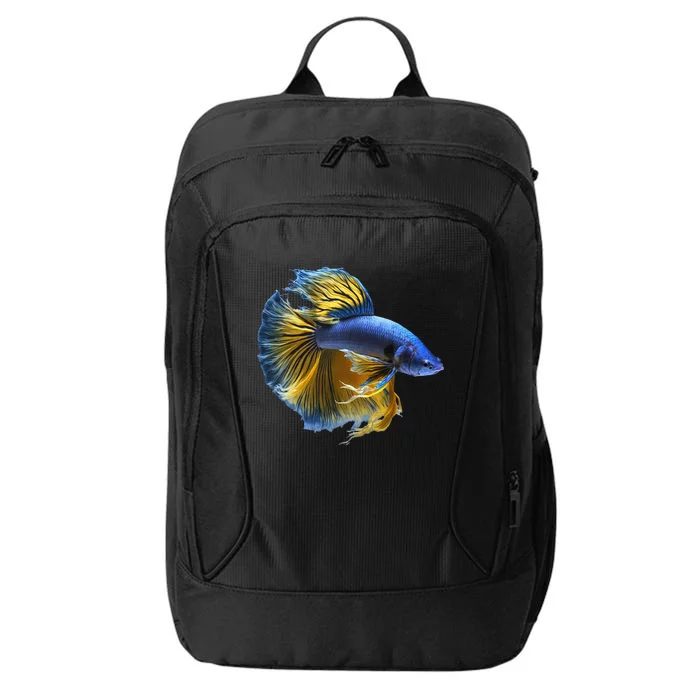 Yellow & Blue Siamese Fighting Betta Fish Aquarium Owner City Backpack