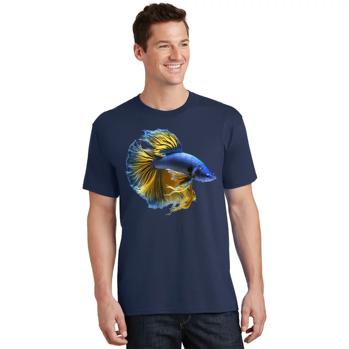 Yellow & Blue Siamese Fighting Betta Fish Aquarium Owner T-Shirt