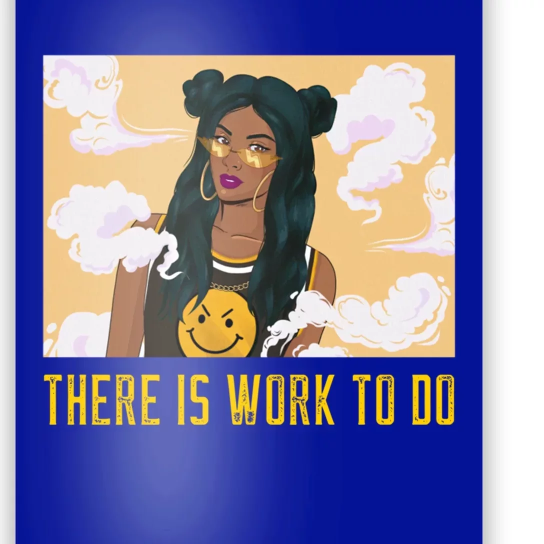 Yellow Brown Skin Respect Black Afro Work Boss Cute Gift Poster