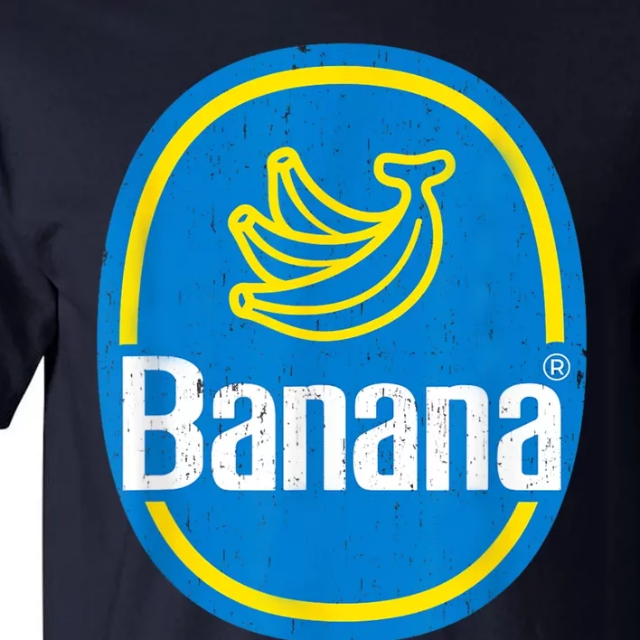 Yellow Banana Sticker Fruit Lazy Diy Easy Halloween Costume Tall T-Shirt