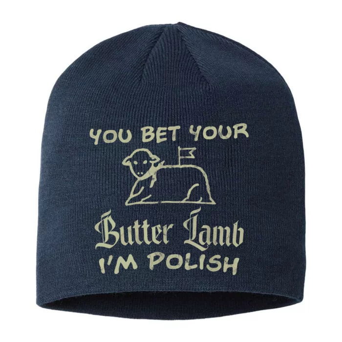 You Bet Your Butter Lamb I'm Polish Animals 8 1/2in Sustainable Knit Beanie